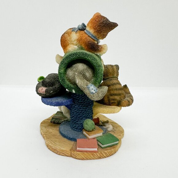 Vtg Calico Kittens Enesco Cat Cats Figurine Five Family Kids Kittens Kaboodle - Picture 4 of 6